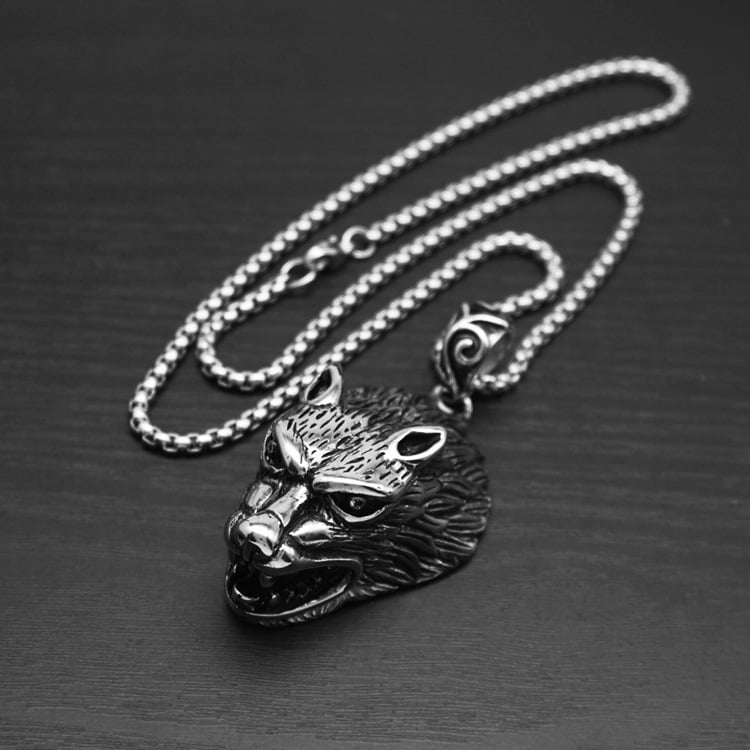 Ironfang | Wolf Head Pendant Necklace