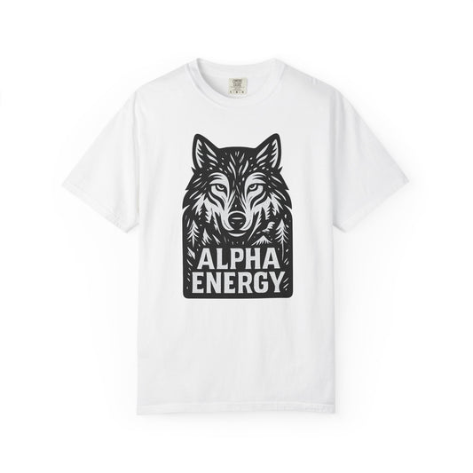 "Alpha Energy" Monochrome Wolf | Graphic Wolf Shirt