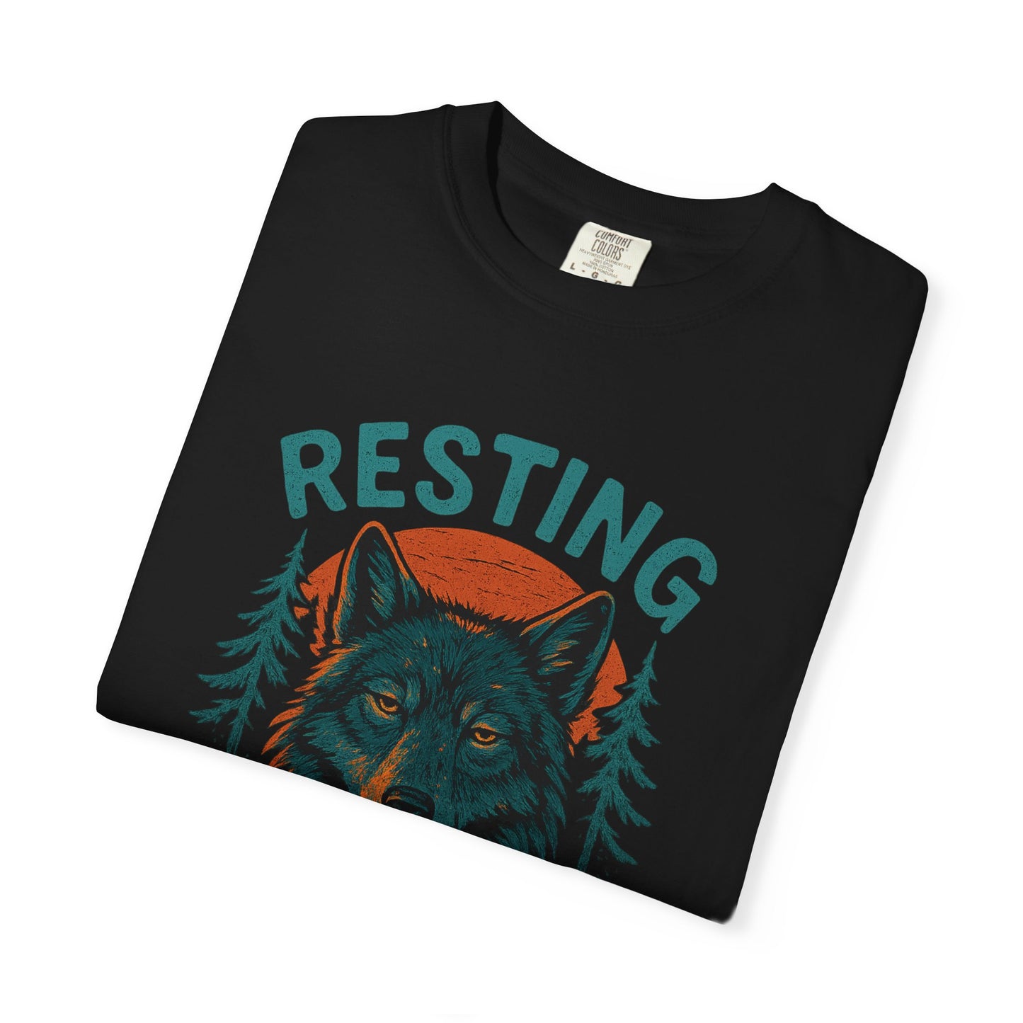 "Resting Wolf Face" - Alpha Menace | Graphic Wolf Shirt