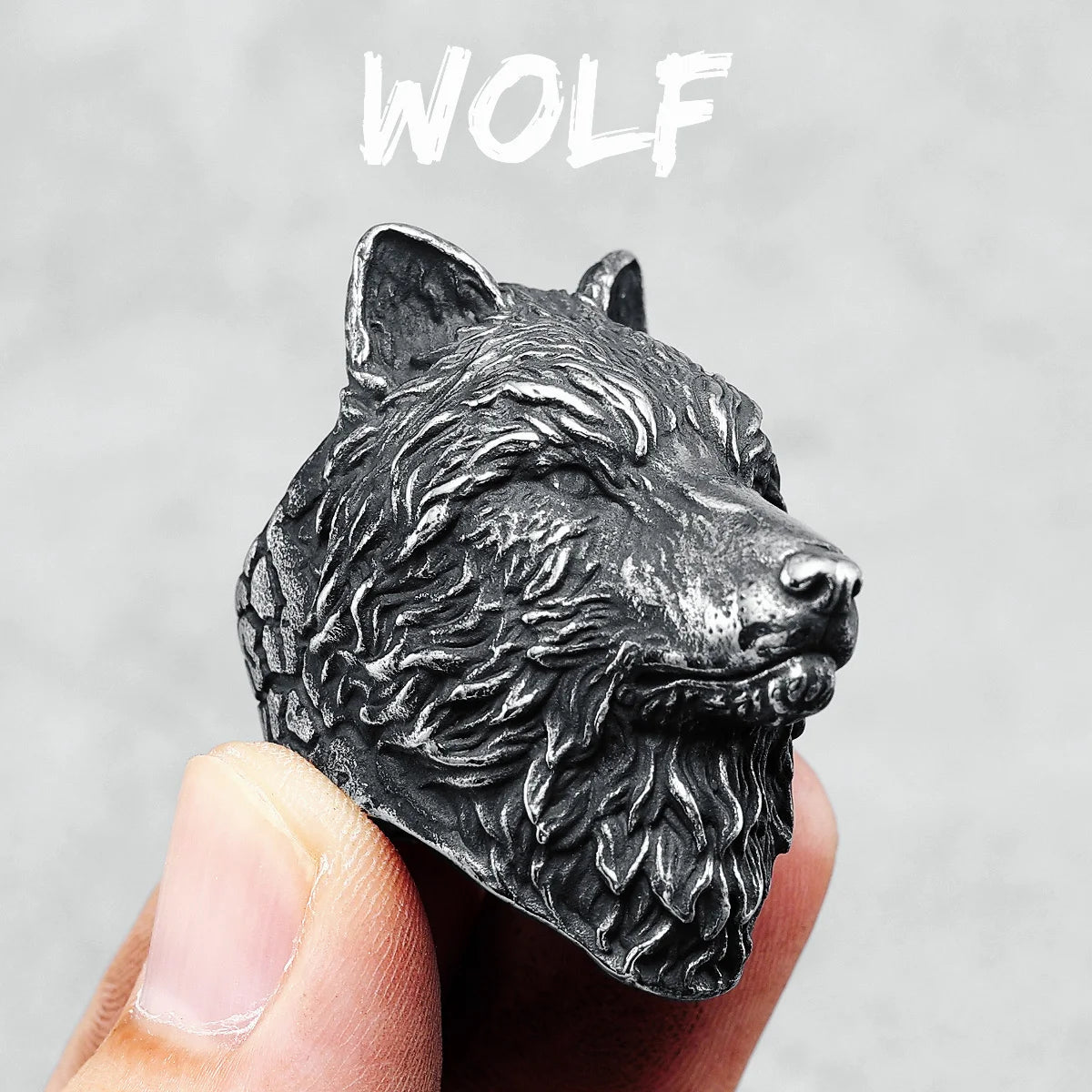 Night Wolf - Stainless Steel Ring