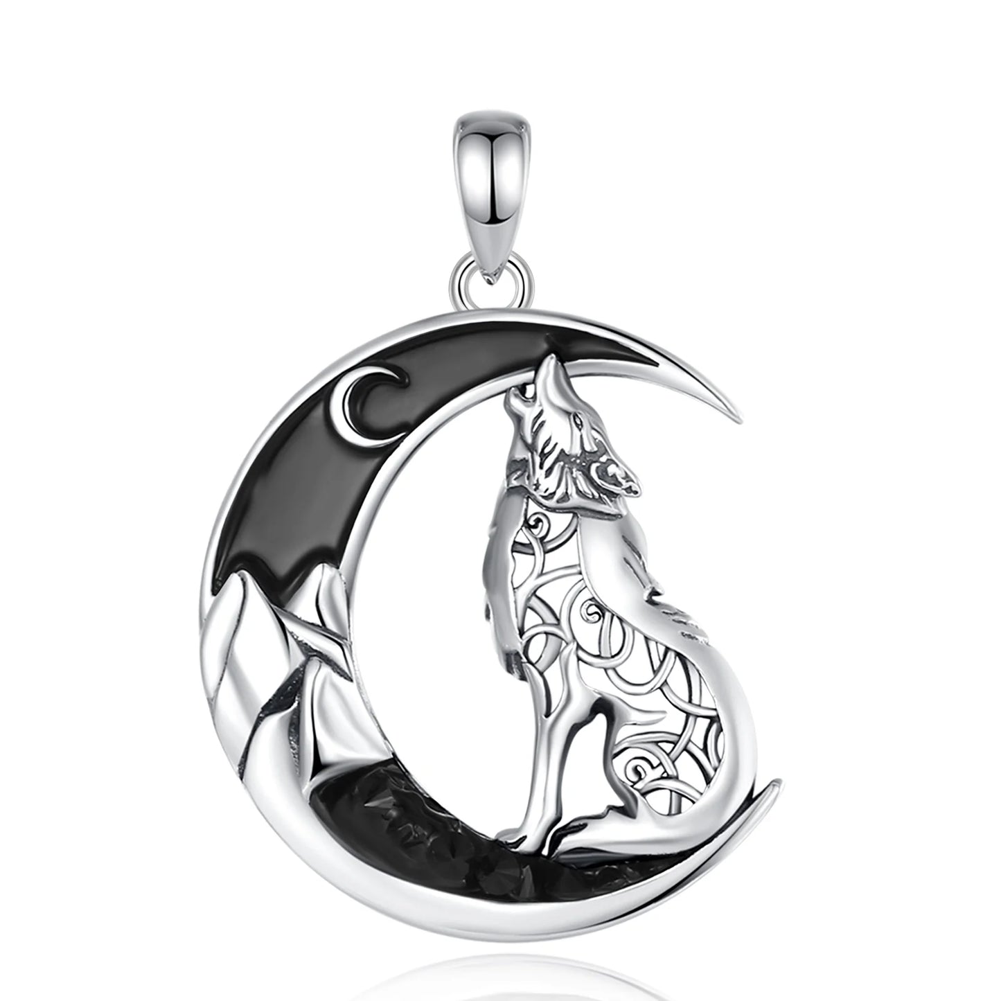 Silver Spirit Wolf Necklace | 925 Sterling Silver Necklace