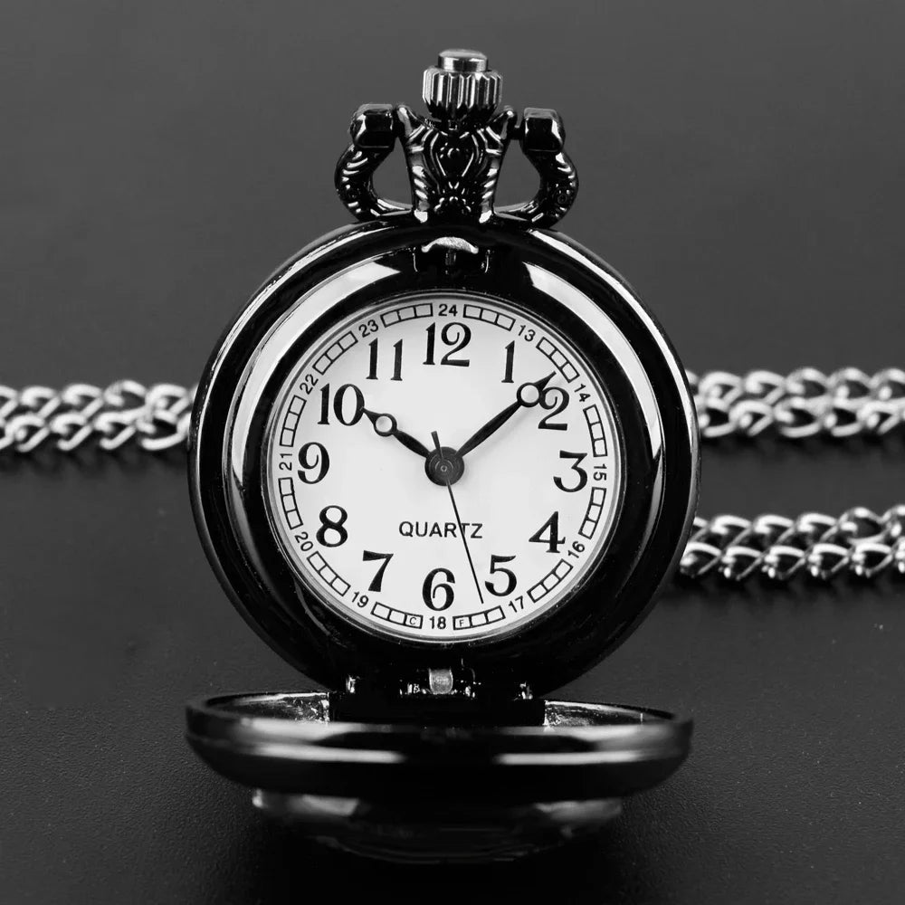 Yin Yang Wolf Pocket Watch | Vintage Quartz Pendant Necklace