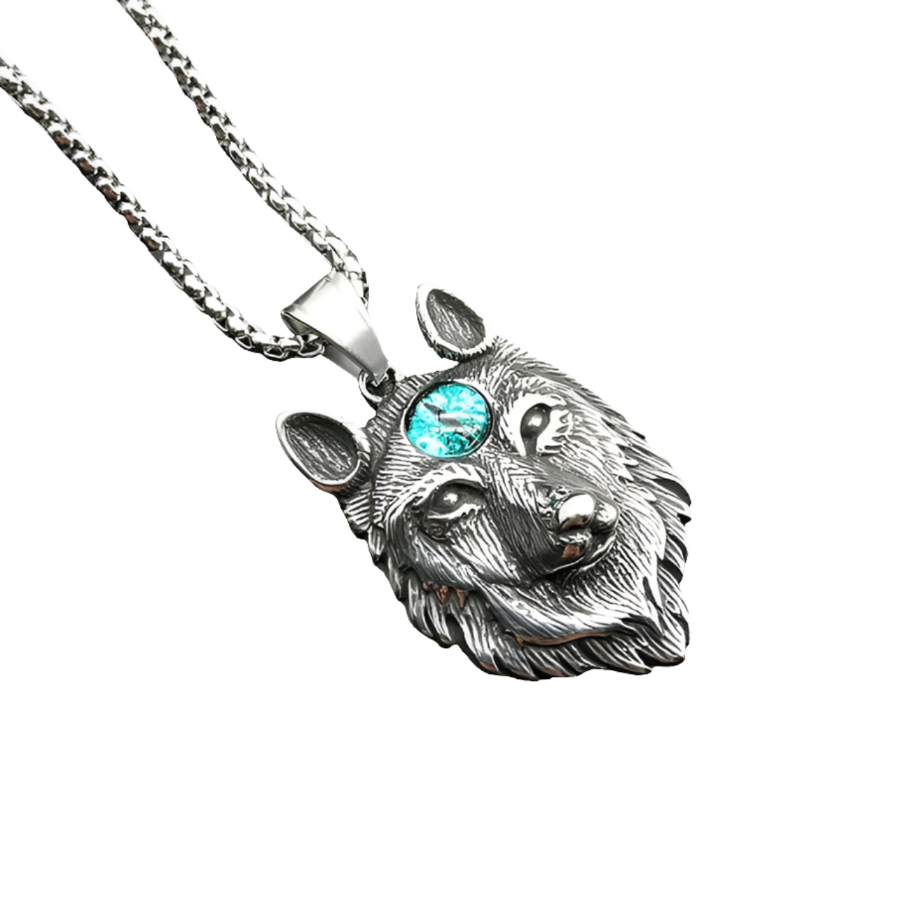 Pineal Shadowbite Pendant | Stainless Steel Wolf Head Necklace (Hip-Hop / Punk Style)