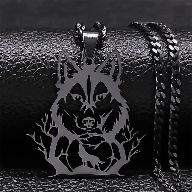 Forestlight Guardian | Gold Wolf Pendant Necklace