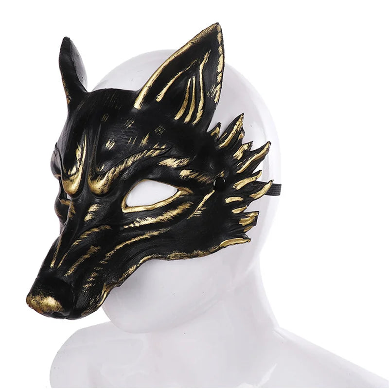 Shadowbite Wolf Mask | Costume Animal Masquerade Mask with Elastic Band