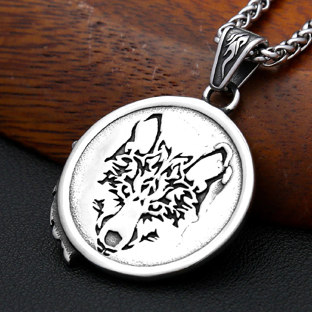 Ironclaw Wolf Pendant – 316L Stainless Steel Necklace