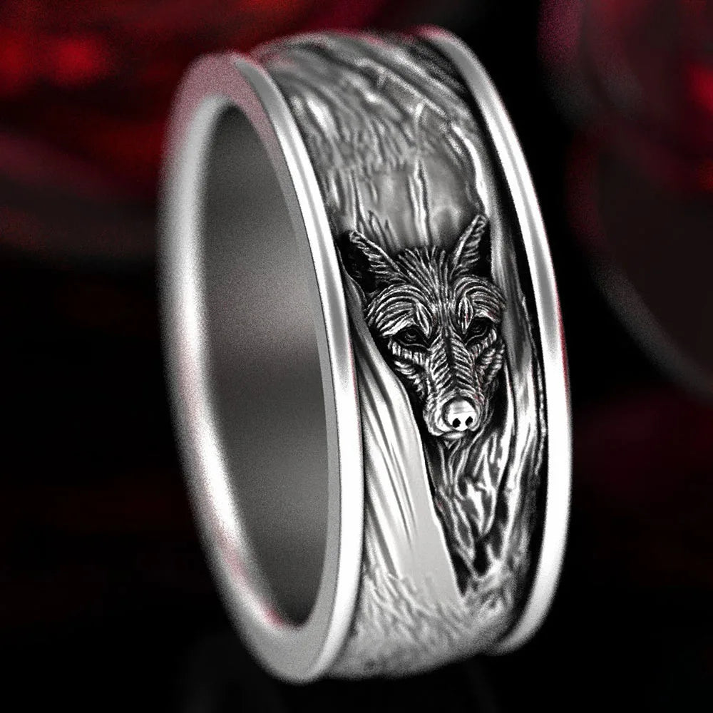 Zircon Howl Ring - Wolf Ring