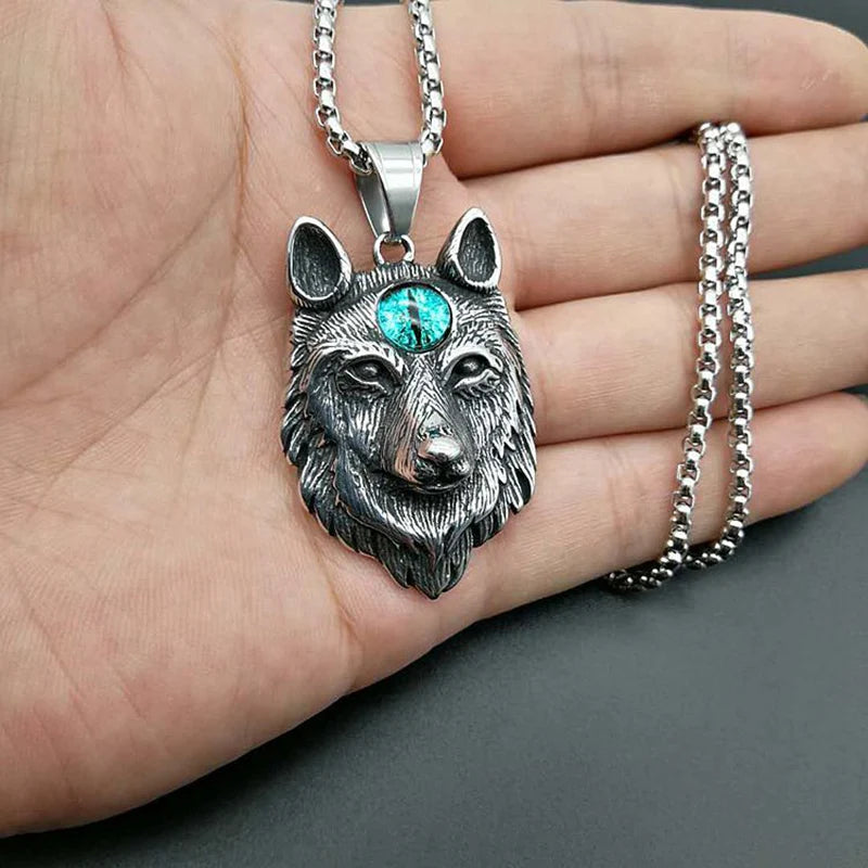 Pineal Shadowbite Pendant | Stainless Steel Wolf Head Necklace (Hip-Hop / Punk Style)