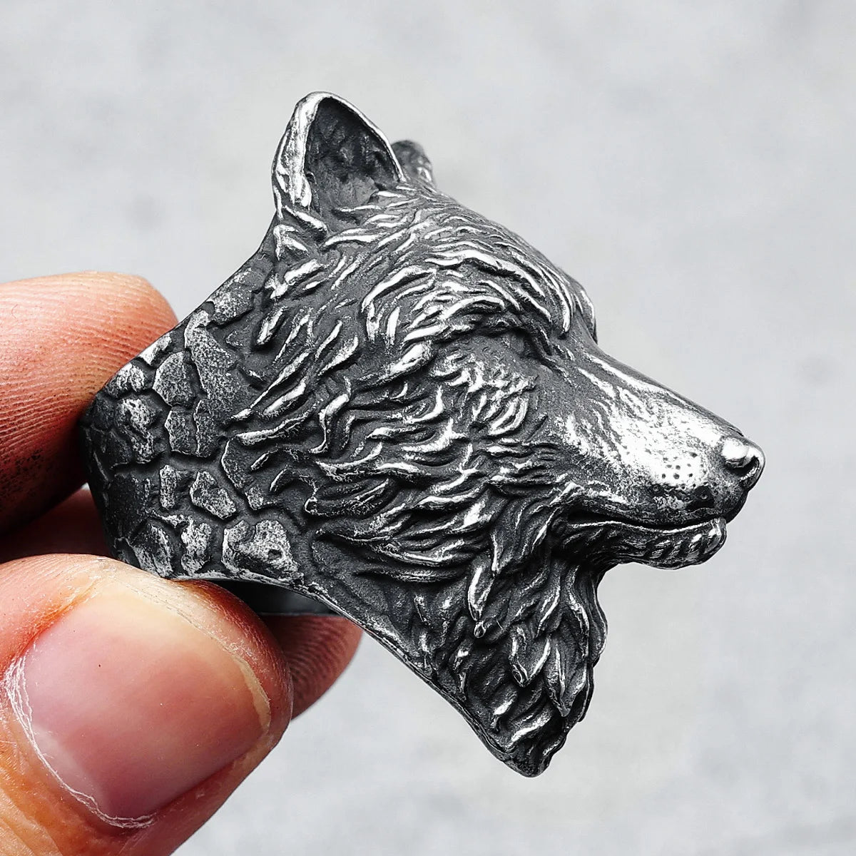 Night Wolf - Stainless Steel Ring