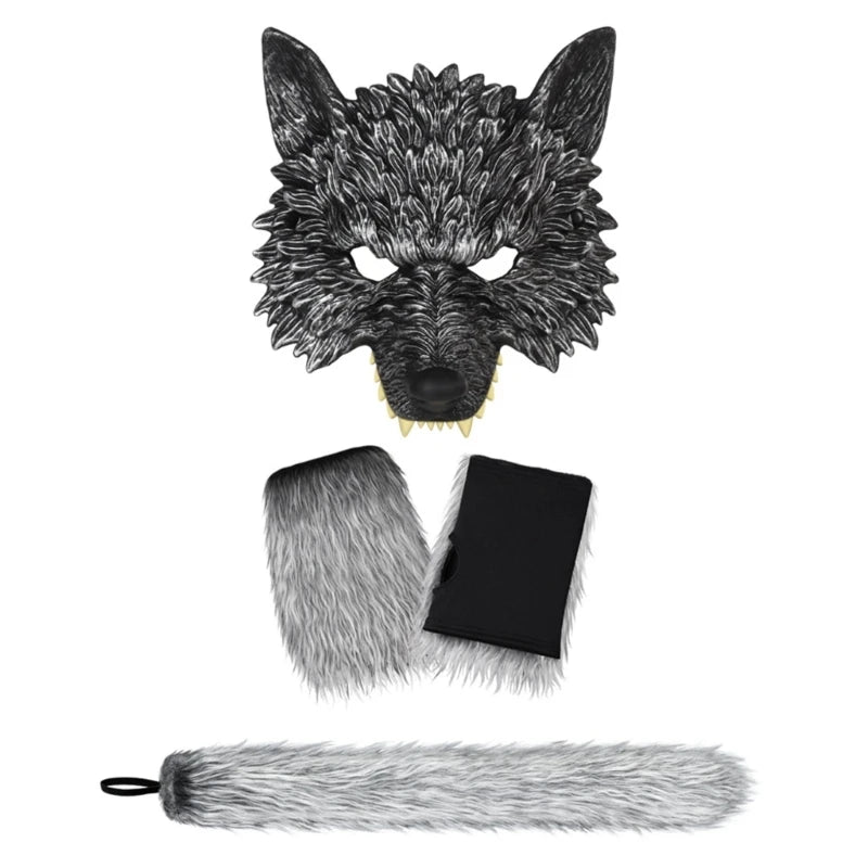 Wildform Wolf Set | Mask, Gloves & Tail Costume Kit