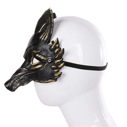 Shadowbite Wolf Mask | Costume Animal Masquerade Mask with Elastic Band