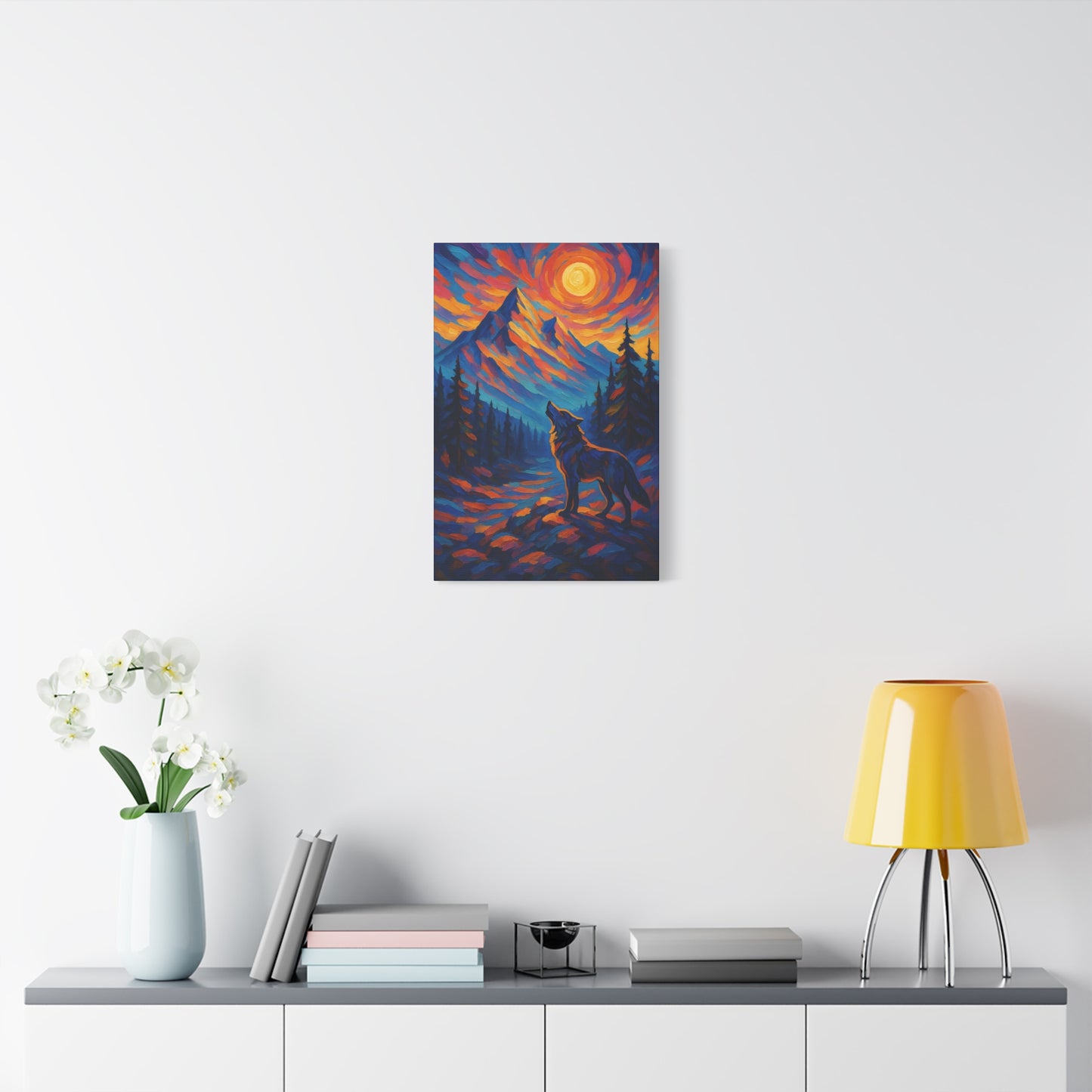 Pathfire Wolf | Nature Wolf Canvas Wall Art