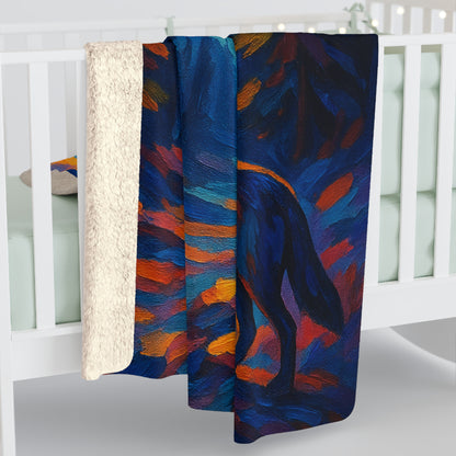 Pathfinder Wolf | Nature Wolf Large Sherpa Blanket