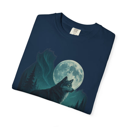 Moonrise Sentinel Wolf | Graphic Wolf Shirt