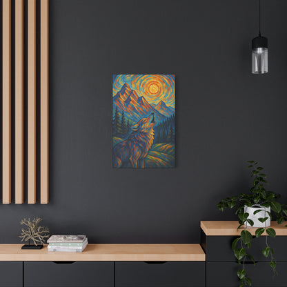 Howlbright Wolf | Nature Wolf Canvas Wall Art