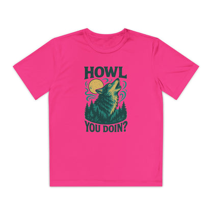 "Howl You Doin’?" Wolf | Youth Graphic Wolf Shirt
