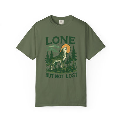 Lone But Not Lost | Graphic Wolf Shirt