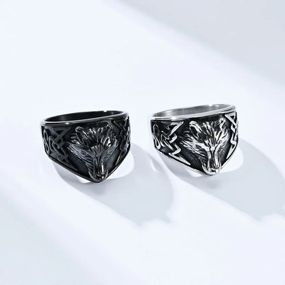 Fenrir’s Mark – Norse Viking Wolf Head Ring