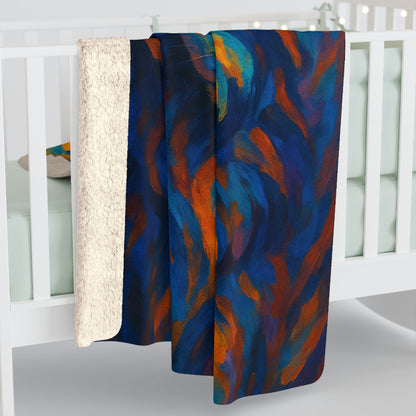 Cindercrest Wolf | Nature Wolf Large Sherpa Blanket
