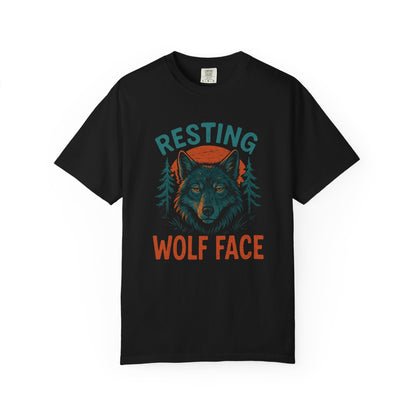"Resting Wolf Face" - Alpha Menace | Graphic Wolf Shirt