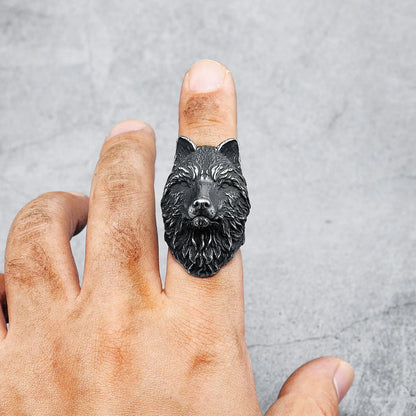 Night Wolf - Stainless Steel Ring