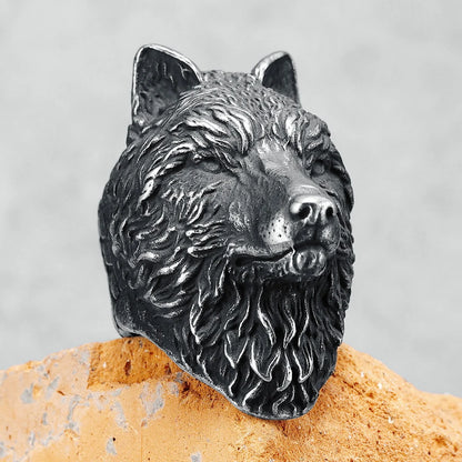 Night Wolf - Stainless Steel Ring
