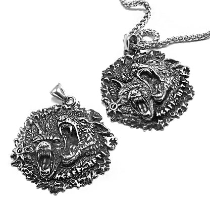 Odin’s Wolves Necklace – Geri & Freki Viking Amulet