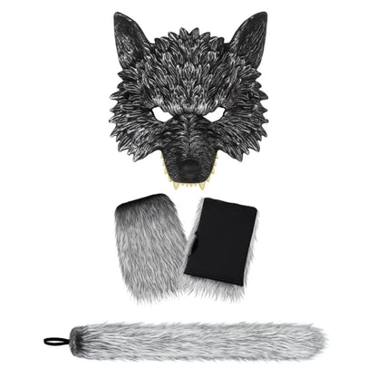 Wildform Wolf Set | Mask, Gloves & Tail Costume Kit