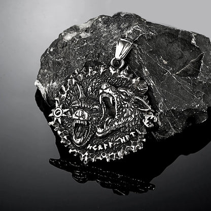 Odin’s Wolves Necklace – Geri & Freki Viking Amulet