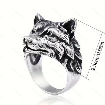 Shadowbite Alpha | Sculpted Wolf Head Ring