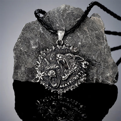 Odin’s Wolves Necklace – Geri & Freki Viking Amulet