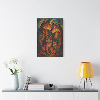 Denbound Wolf Pack | Nature Wolf Canvas Wall Art