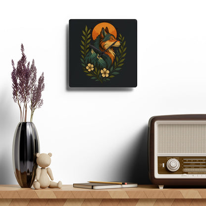 Mountainheart Wolf | Acrylic Wall Clock