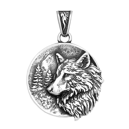 Ironclaw Wolf Pendant – 316L Stainless Steel Necklace
