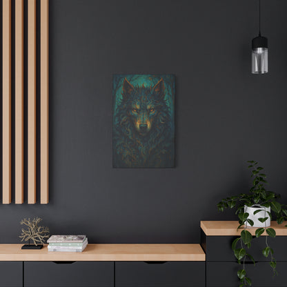 Nightroot Wolf | Nature Wolf Canvas Wall Art