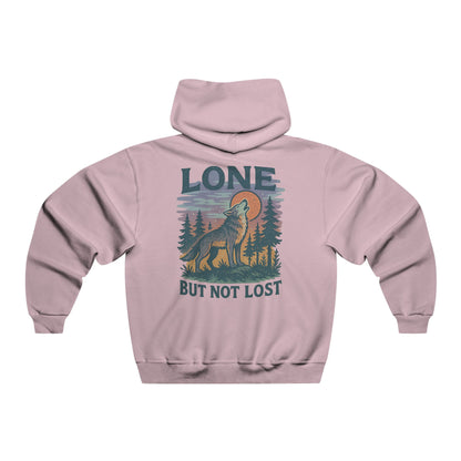 "Lone But Not Lost" Wolf | Hooded Sweatshirt – Front & Back Design