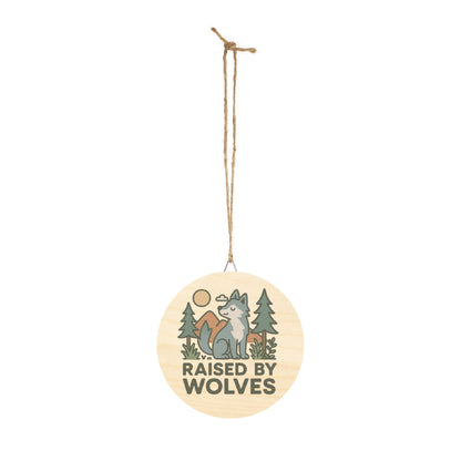 "Raised by Wolves" Baby Wolf Sign | Baltic Birch Wall Decor