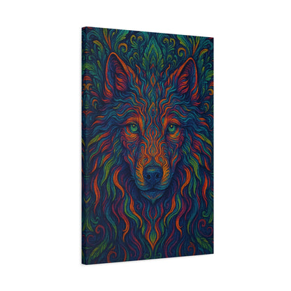 Soulflare Wolf | Nature Wolf Canvas Wall Art