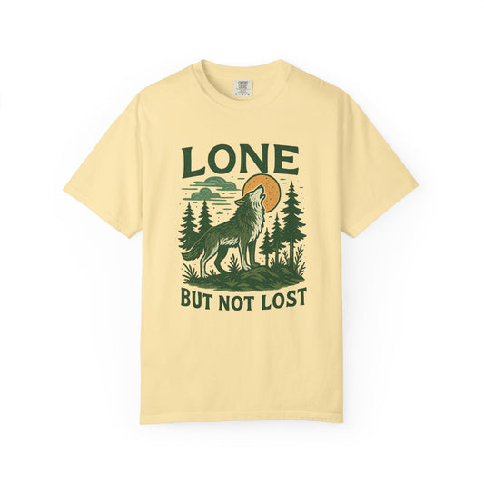 Lone But Not Lost | Graphic Wolf Shirt