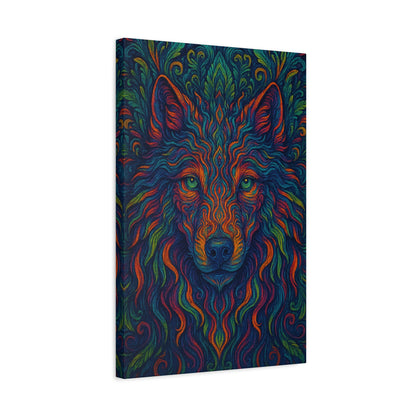 Soulflare Wolf | Nature Wolf Canvas Wall Art