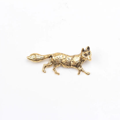 Prowlspirit Pin | Gold or Silver Wolf Brooch / Pin