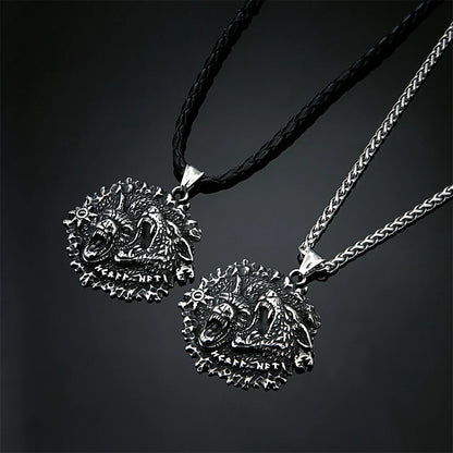 Odin’s Wolves Necklace – Geri & Freki Viking Amulet