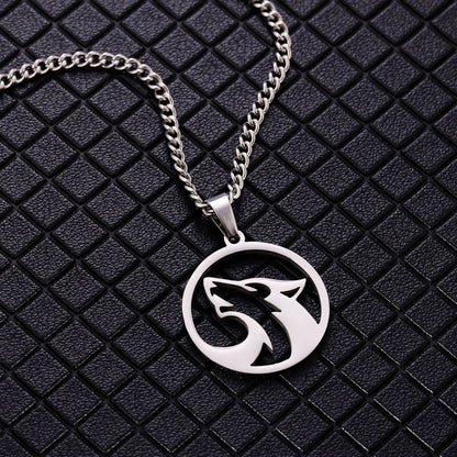 Mooncall | Stainless Steel Wolf Pendant