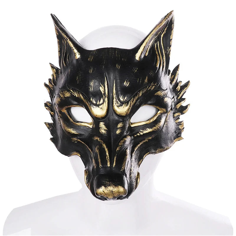 Shadowbite Wolf Mask | Costume Animal Masquerade Mask with Elastic Band